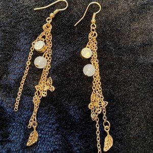 Gold butterfly earings